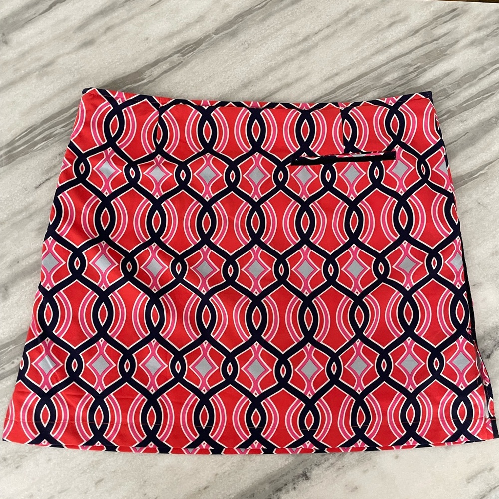 Golftini Orange and Navy Golf Skort - Picture 2 of 9
